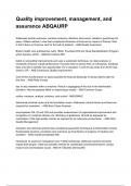 Quality improvement&comma; management&comma; and assurance ABQAURP Latest Edition &lpar;2026&sol;2027&rpar; with Verified Answers