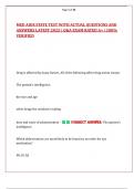 MED AIDE STATE TEST WITH ACTUAL QUESTIONS AND  ANSWERS LATEST 2025 &vert; Q&A EXAM RATED A&plus; &vert; 100&percnt;  VERIFIED
