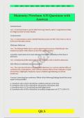 Maternity&sol;Newborn ATI Questions with  Answers 
