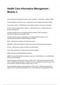 Health Care Information Management &colon; Module 2 Latest Edition &lpar;2026&sol;2027&rpar; with Verified Answers