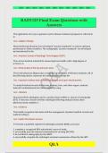 RAD1125 Final Exam Questions with  Answers 