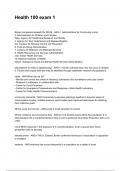 Health 100 exam 1 Latest &lpar;2026&sol;2027&rpar; Verified Answers by Experts