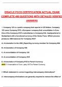 Oracle FCCs Certification Actual Exam Newest &lpar;Latest 2025 &sol; 2026 Update&rpar; Questions & Accurate Correct Answers &lpar;100&percnt; Correct Verified Answers&rpar; Already Graded A&plus;