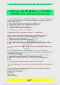 VIRTUAL ATI MATERNAL NEWBORN  ASSESSMENT Questions with Answers 