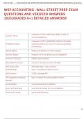 WSP ACCOUNTING -WALL STREET PREP EXAM  QUESTIONS AND VERIFIED ANSWERS  2025&lpar;GRADED A&plus;&rpar; DETAILED ANSWERS&excl;&excl;