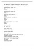 STARBUCKS BARISTA TRAINING STUDY GUIDE