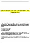 ENPC 6TH EDITION PROVIDER EXAM QUESTIONS 100% ANSWERED 2025