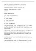STARBUCKS BARISTA TEST QUESTIONS