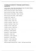 STARBUCKS BARISTA TRAINING QUESTIONS & ANSWERS
