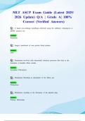 MLT ASCP Exam Guide &lpar;Latest 2025&sol; 2026 Update&rpar; Q&sol;A &vert; Grade A&vert; 100&percnt; Correct &lpar;Verified Answers&rpar;