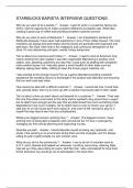STARBUCKS BARISTA INTERVIEW QUESTIONS