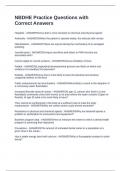 NBDHE Practice Questions with Correct Answers