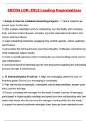 SNCOA LDR-301S Leading Organizations Actual Test Newest &lpar;Latest 2025 &sol; 2026 Update&rpar; Questions & Accurate Correct Answers &lpar;100&percnt; Correct Verified Answers&rpar; Already Graded A&plus;