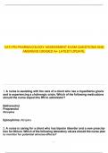 VATI PN PHARMACOLOGY ASSESSMENT EXAM QUESTIONS AND ANSWERS GRADED A&plus; LATEST UPDATE&period;