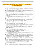 ATI NURSING CARE OF CHILDREN PRACTICE A QUIZZES WITH ACCURATE ANSWERS&period;