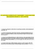  ATI CAPSTONE PHARMACOLOGY ASSESSMENT 1 EXAM QUESTIONS AND ANSWERS GRADED A&plus; 100&percnt; VERIFIED&period;