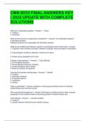 CMN 003V FINAL ANSWERS KEY &vert; 2025 UPDATE WITH COMPLETE SOLUTIONS 