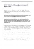 CMIT 320 Final Exam Questions and Answers