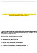 ATI NCLEX PHARMACOLOGY ASSESSMENT 1 EXAM QUESTIONS AND ANSWERS GRADED A&plus; LATEST UPDATE&period;