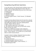Nursing Pharm Nrsg 106 Week 5 Quiz Review