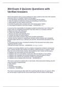 304 Exam 3 Quizzes Questions with Verified Answers