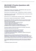 304 EXAM 3 Practice Questions with Correct Answers