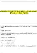 ARGUS ENTERPRISE PREP EXAM QUESTIONS AND ANSWERS GRADED A&plus; LATEST UPDATE&period;