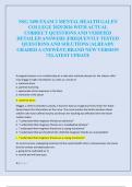 NSG 3450 EXAM 2 MENTAL HEALTH GALEN  COLLEGE 2025&sol;2026 WITH ACTUAL  CORRECT QUESTIONS AND VERIFIED  DETAILED ANSWERS &vert;FREQUENTLY TESTED  QUESTIONS AND SOLUTIONS &vert;ALREADY  GRADED A&plus;&vert;NEWEST&vert; BRAND NEW VERSION  &excl;&excl;&excl;&vert;LATEST UPDATE