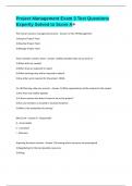 Project Management Exam 3 Test Questions Expertly Solved to Score A&plus; 