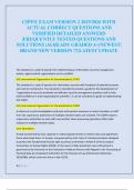 CIPP&sol;E EXAM VERSION 2 2025&sol;2026 WITH  ACTUAL CORRECT QUESTIONS AND  VERIFIED DETAILED ANSWERS  &vert;FREQUENTLY TESTED QUESTIONS AND  SOLUTIONS &vert;ALREADY GRADED A&plus;&vert;NEWEST&vert;  BRAND NEW VERSION &excl;&excl;&excl;&vert;LATEST UPDATE 