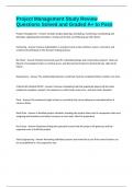 Project Management Study Review Questions Solved and Graded A&plus; to Pass