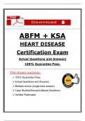 ABFM & KSA &ndash; Heart Disease Certification Exam &vert; 2025 Actual Questions & Verified Answers