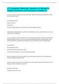 ATI Capstone Maternal&comma; Newborn & Women's Health Questions with Answers Graded A&plus;
