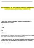 WGU C787 HEALTH & WELLNESS THROUGH NUTRITIONAL SCIENCE EXAM QUESTIONS AND ANSWERS GRADED A&plus; LATEST UPDATE&period;