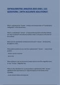 CEPHALOMETRIC ANALYSIS 2025 EXAM &vert; 121 QUESTIONS &vert; WITH ACCURATE SOLUTIONS&excl;&excl;