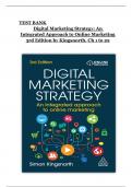 Digital Marketing Strategy &ndash; 3rd Edition&colon; An Integrated Approach to Online Marketing &lpar;Kingsnorth&rpar; &vert; Complete Test Bank &vert; All Chapters
