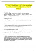 PSW NACC Final Exam &ndash; 100&percnt; Guaranteed Pass &vert; Latest Updated Version &vert; Questions & Correct Answers