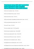Final Exam Army SPC-SGT promotion board Questions with Complete Solved Solutions 2025-2026 Edition&period;