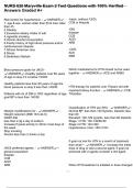 NURS 620 Maryville Exam 2 Test Questions with 100&percnt; Verified Answers Graded A&plus;