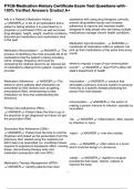 PTCB Medication History Certificate Exam Test Questions with 100&percnt; Verified Answers Graded A&plus;