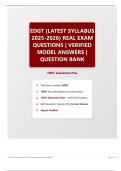 EDGT &lpar;Latest Syllabus 2025-2026&rpar; Real Exam Questions &vert; Verified Model Answers &vert; Question Bank