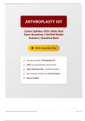 ARTHROPLASTY IOT &lpar;Latest Syllabus 2025-2026&rpar; Real Exam Questions &vert; Verified Model Answers &vert; Question Bank