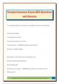Georgia Insurance Exam 2025 Questions and Answers
