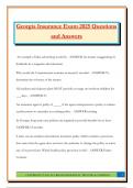 Georgia Insurance Exam 2025 Questions and Answers