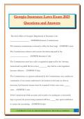Georgia Insurance Laws Exam 2025 Questions and Answers