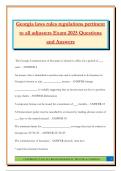 Georgia laws rules regulations pertinent to all adjusters Exam 2025 Questions and Answers