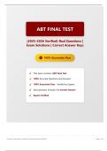 ABT FINAL TEST &lpar;2025-2026 Verified&rpar; Real Questions &vert; Exam Solutions &vert; Correct Answer Keys