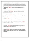 N3511 EXAM 1 REVIEW ACTUAL COMPLETE EXAM&vert;WITH  ACCURATE QUESTIONS AND VERIFIED ANSWERS&vert;GRADED  A 