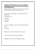 NURSING ARTS MODULES 1-4 ACTUAL COMPLETE  EXAM&vert;WITH ACCURATE QUESTIONS AND VERIFIED  ANSWERS&vert;GRADED A