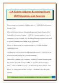 GA Claims Adjuster Licensing Exam 2025 Questions and Answers